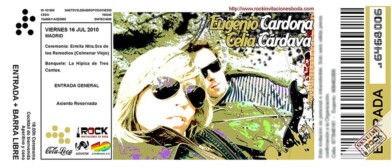 Rockeras a tope! Invitaciones de boda en formato entrada de concierto rockeras